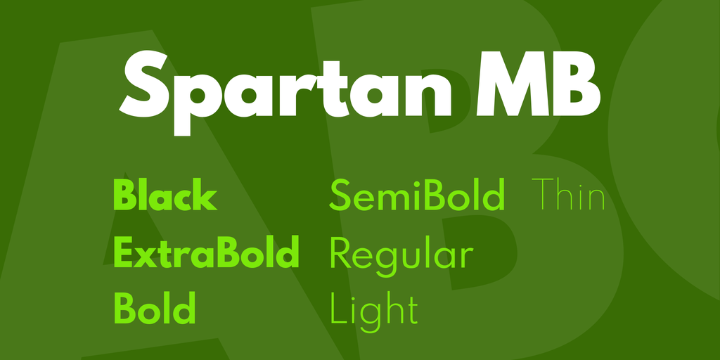 Spartan MB Font preview