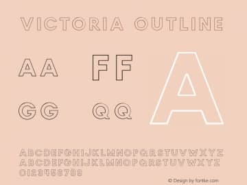 VICTORIA Font preview