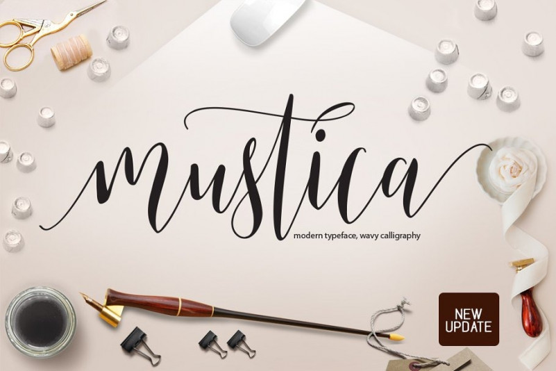 Mustica Font preview