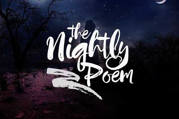 Nightly Poem Font preview