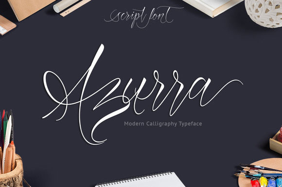Azurra Script Font preview