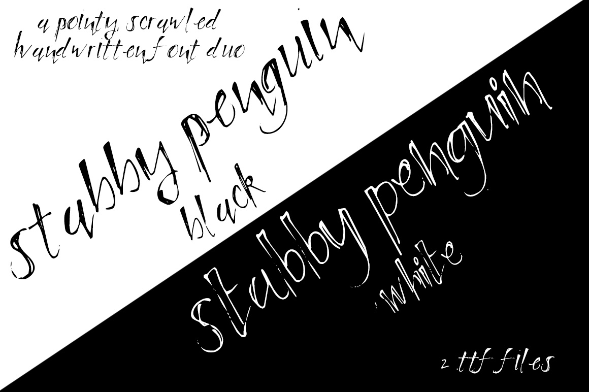 Stabby Penguin Font preview