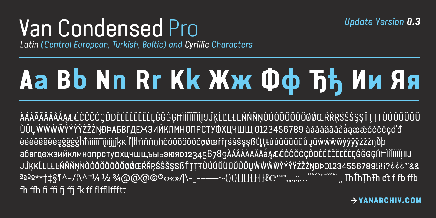 Van Text Font Van Condensed Font family | xFonts.pro