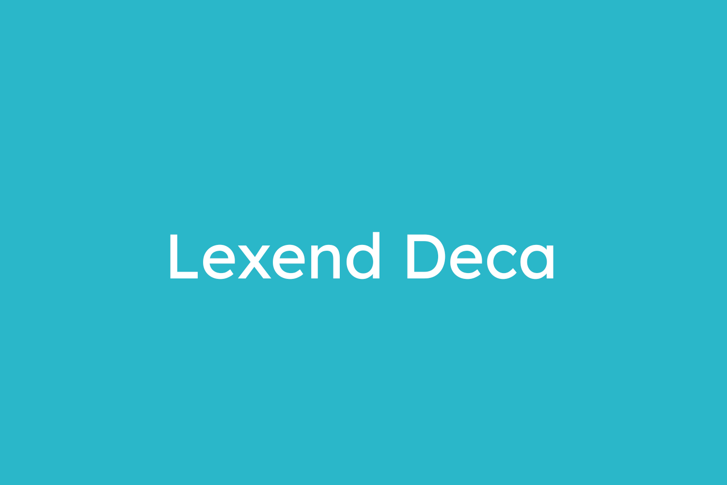 Lexend Font preview