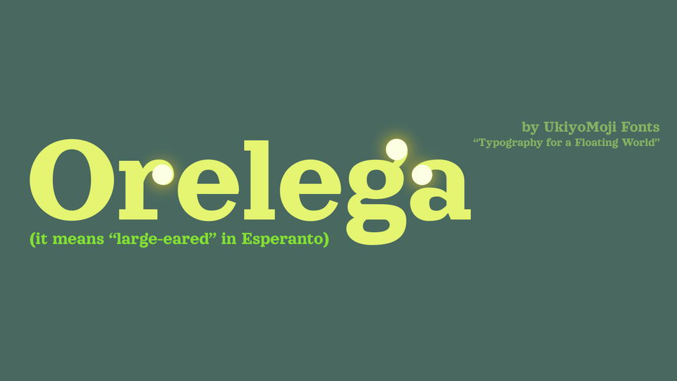 Orelega One Font preview