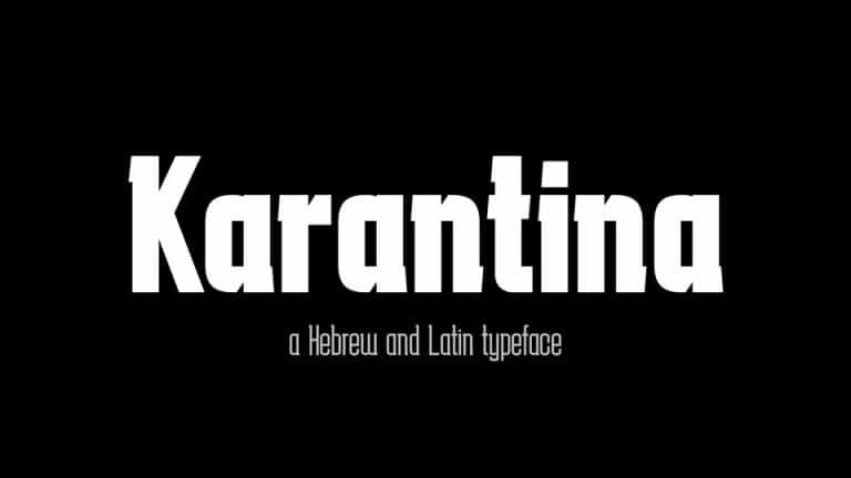Karantina Bold Font preview
