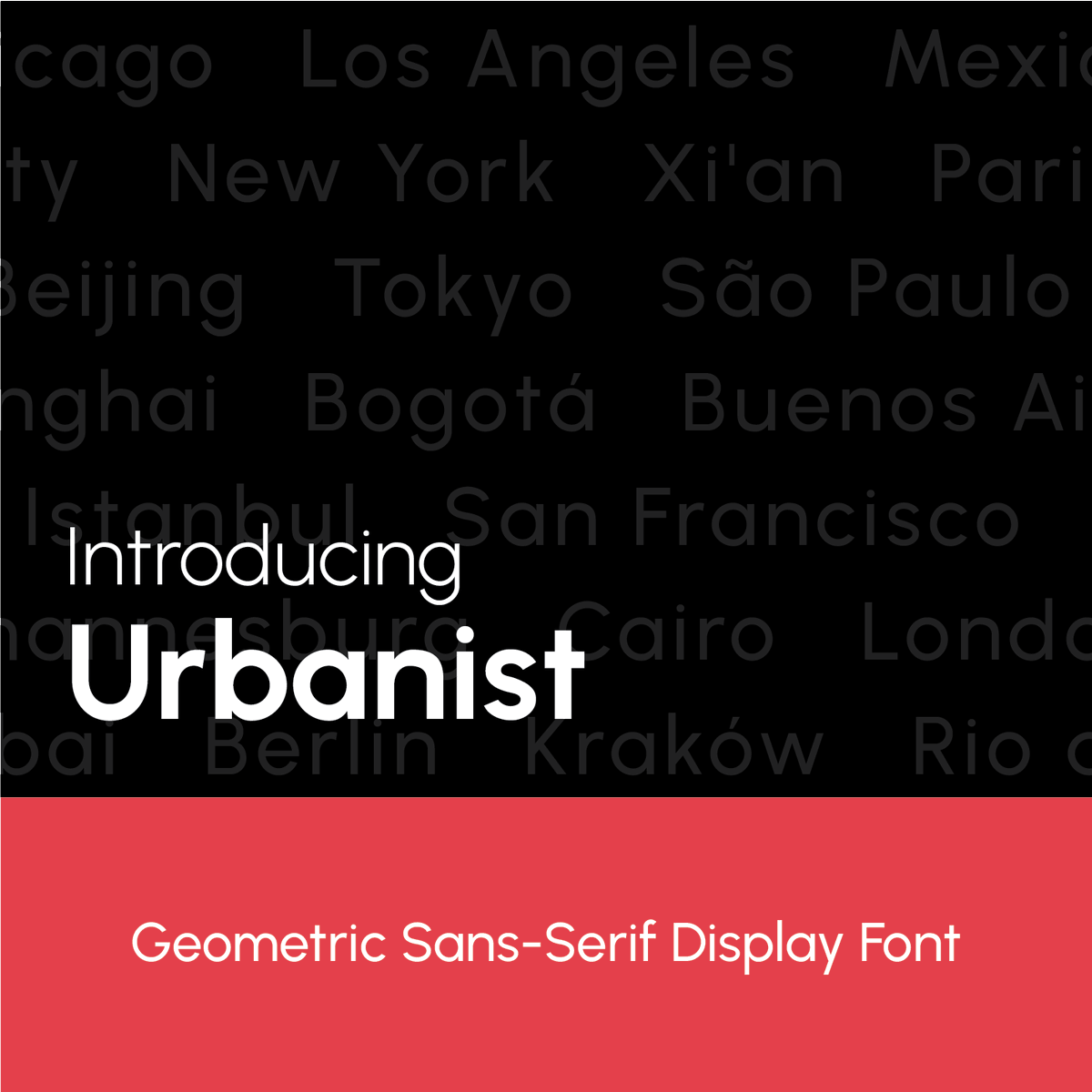 Urbanist Regular Font preview