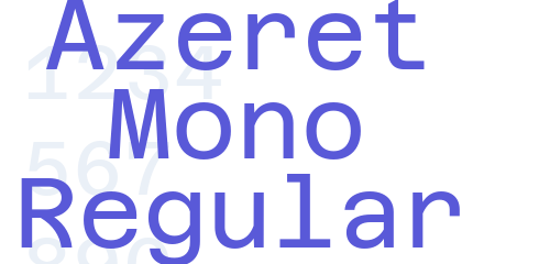 Azeret Mono Font preview