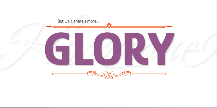 Glory Thin Font preview