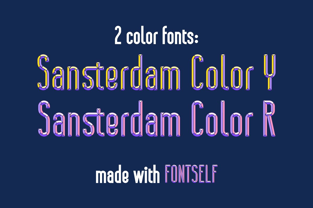 Sansterdam Color R Regular Font preview
