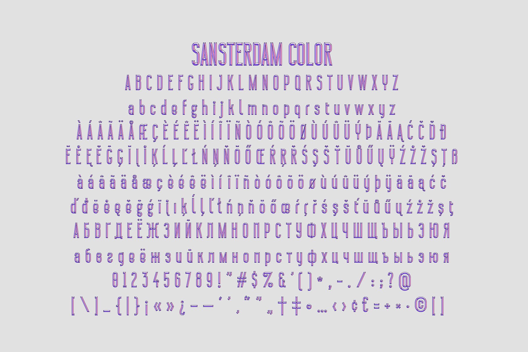 Sansterdam Color R Regular Font preview