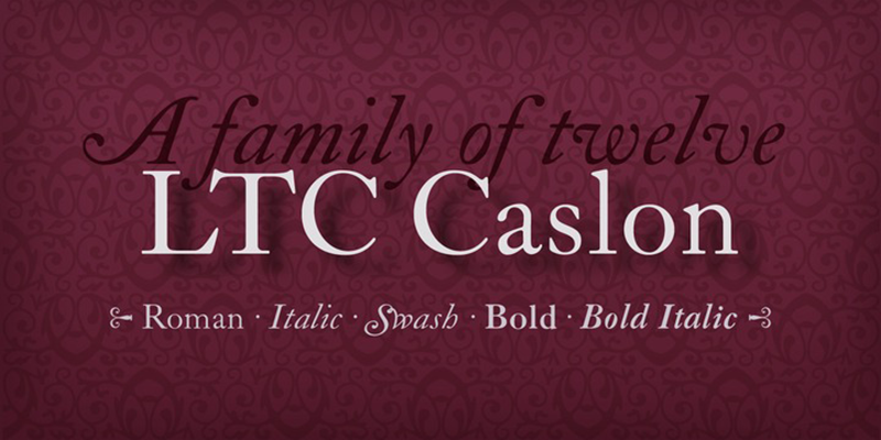 LTC Caslon Pro Bold Font preview
