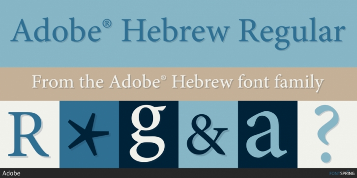 Adobe Hebrew Italic Font preview