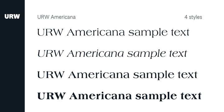 Americana Regular Font preview