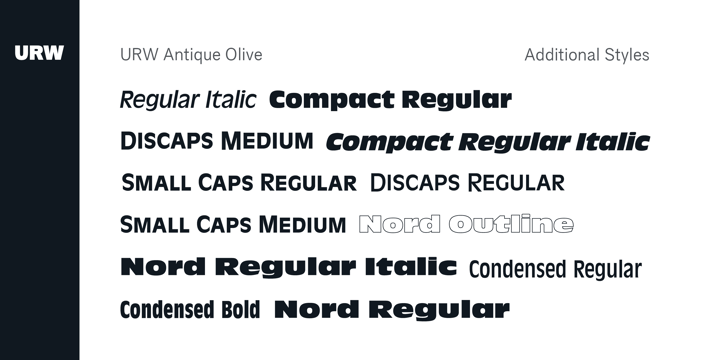 Antique Olive Nord Font preview