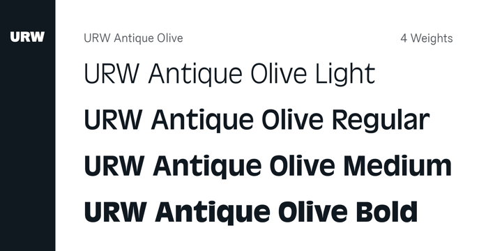 Antique Olive Light Font preview