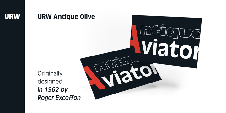Antique Olive Bold Cond Font preview
