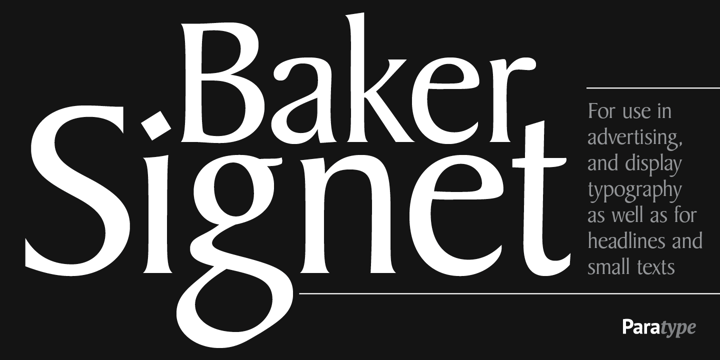 Baker Signet Regular Font preview