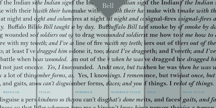 Bell SemiBold Font preview