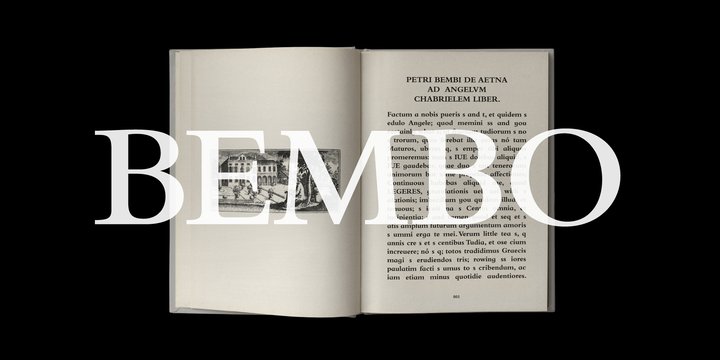 Bembo Extra Bold Italic Font preview