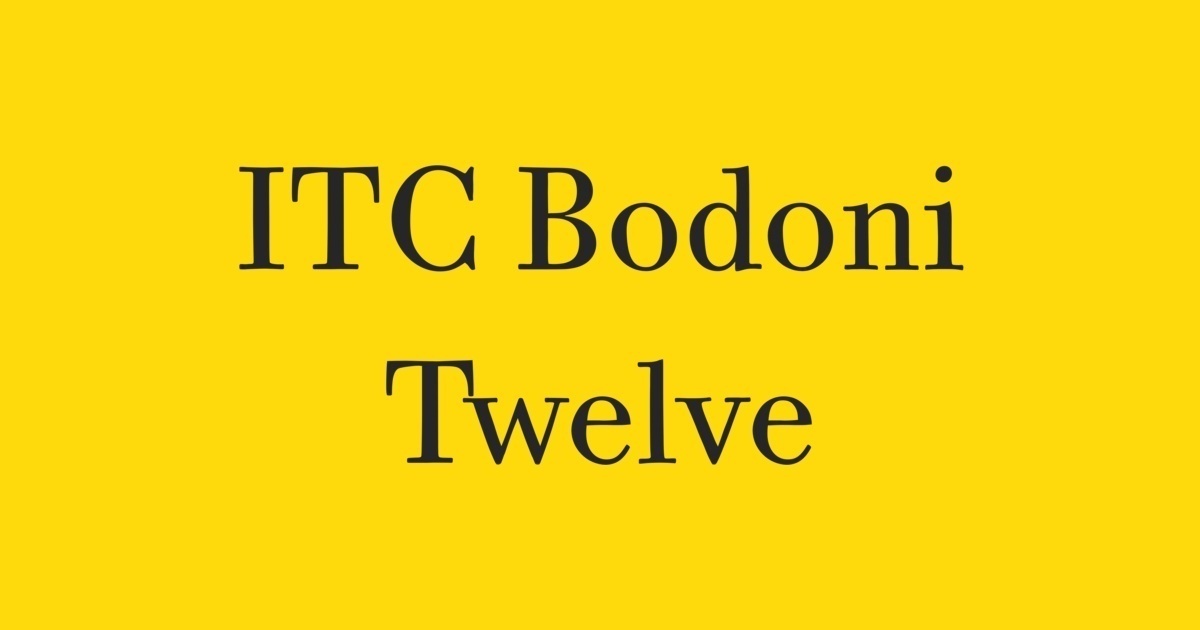Bodoni Twelve Book Italic OS Font preview