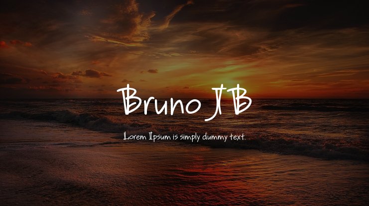 Bruno JB Regular Font preview