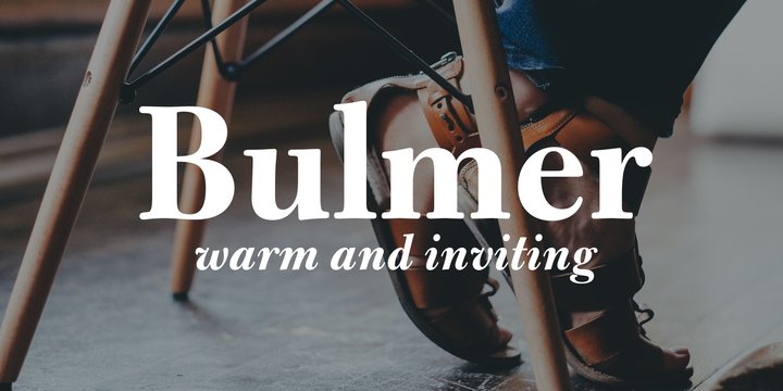 Bulmer Bold Font preview