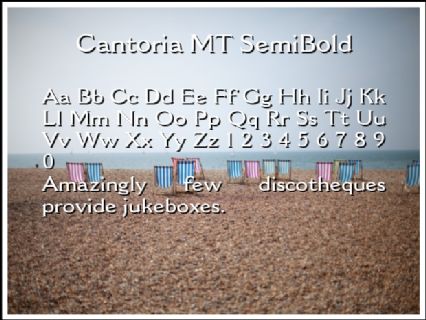 Cantoria Font preview