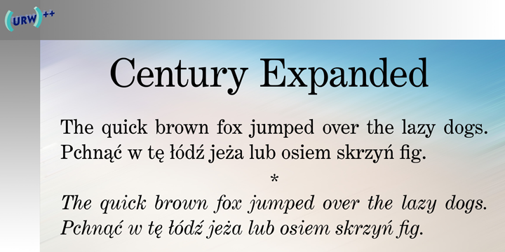 Century Expanded Font preview