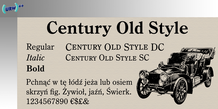 Century Old Style Regular Font preview