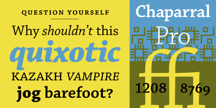 Chaparral Pro Italic Subh Font preview