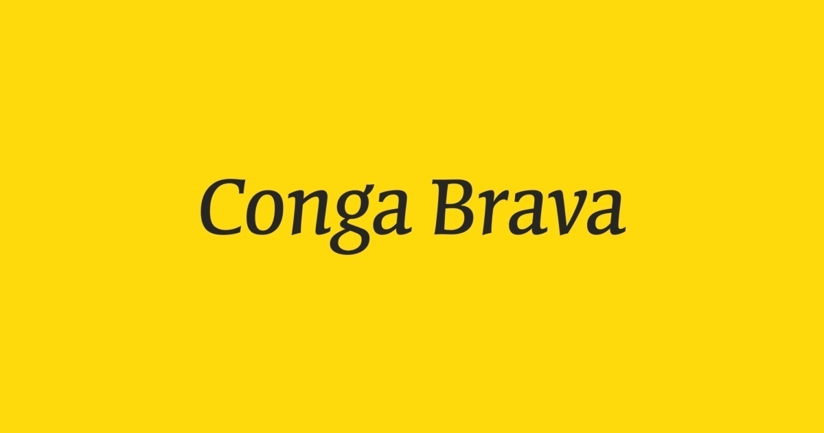 Conga Brava Light Font preview