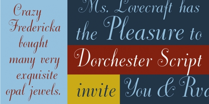 Dorchester Script Regular Font preview