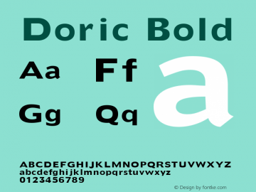 Doric Bold Font preview