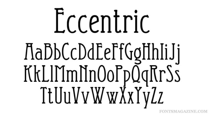 Eccentric Regular Font preview