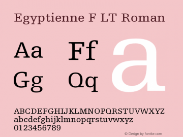 Egyptienne F Font preview