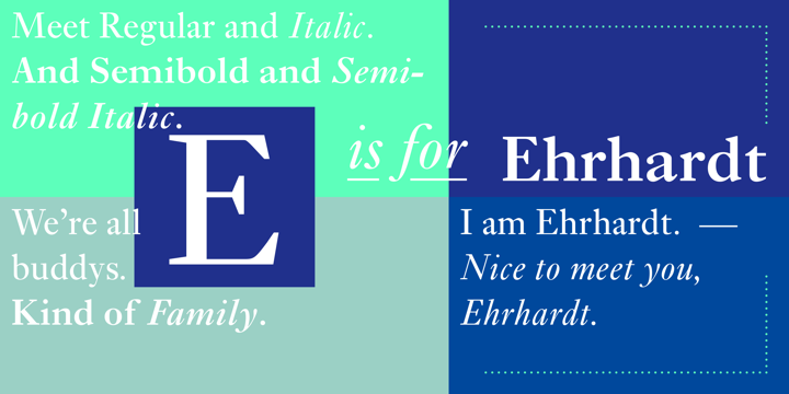 Ehrhardt Font preview