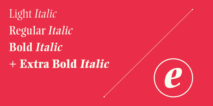 Ellington Extra Bold Italic Font preview
