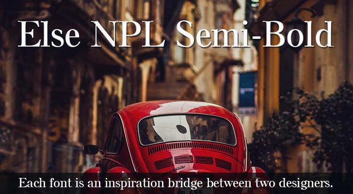 Else NPL SemiBold Font preview