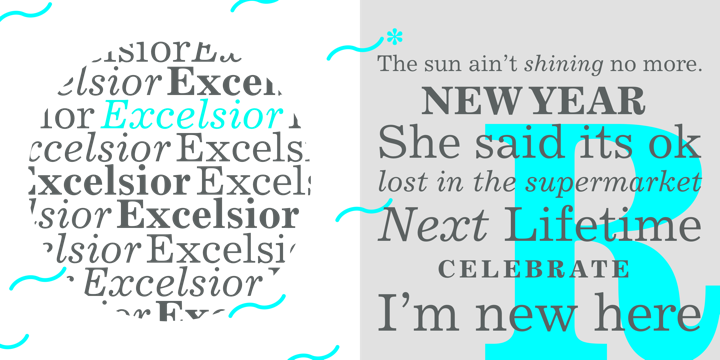 Excelsior Italic Font preview