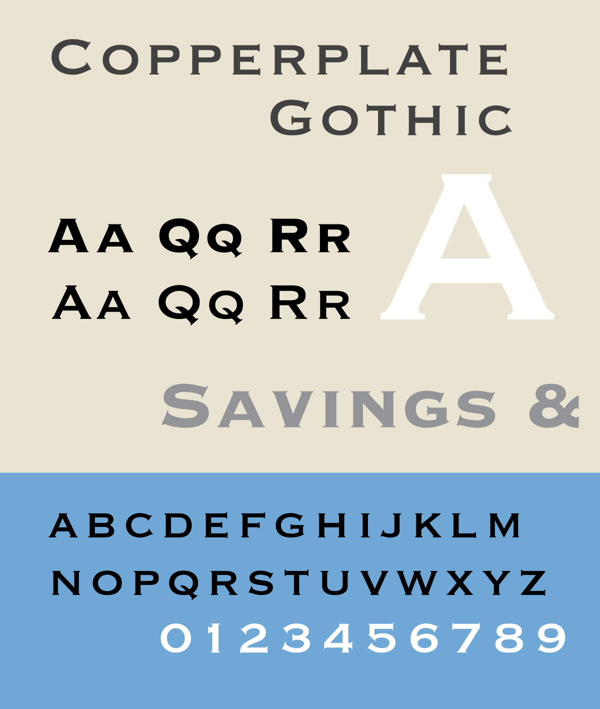 Copperplate Gothic 29AB Font preview