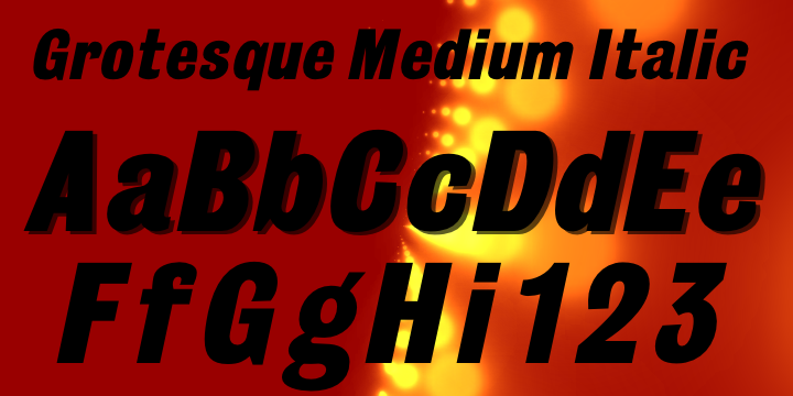 Grotesque Light Condensed Font preview