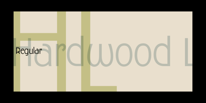 Hardwood Font preview