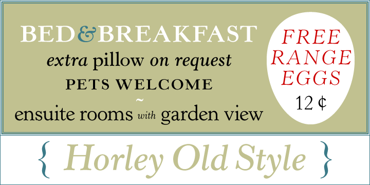 Horley Old Style Light Italic Font preview
