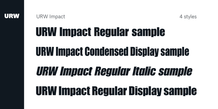 Impact Regular Font preview