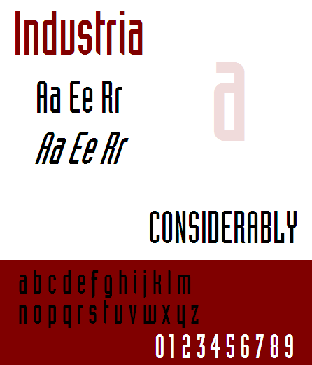 Industria Solid Font preview