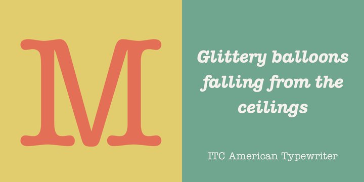 ITC American Typewriter Light Font preview