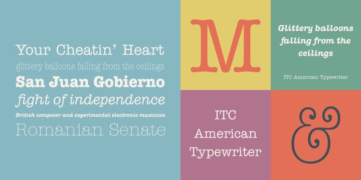 ITC American Typewriter Medium Font preview