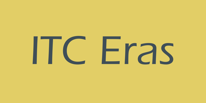 ITC Eras Font preview
