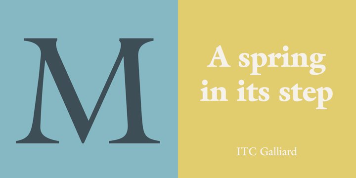 ITC Galliard Bold Font preview
